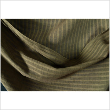 Muted earthen brown woven cotton fabric, window pane pattern, light weight, semi sheer, Thai cloth by the 10 yards PHA380-10