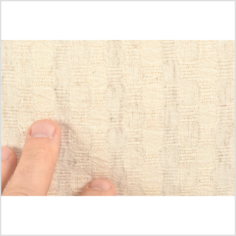 100% cotton 22 in. lumbar decorative pillow, neutral off-white, beige, cream striped pattern VV3
