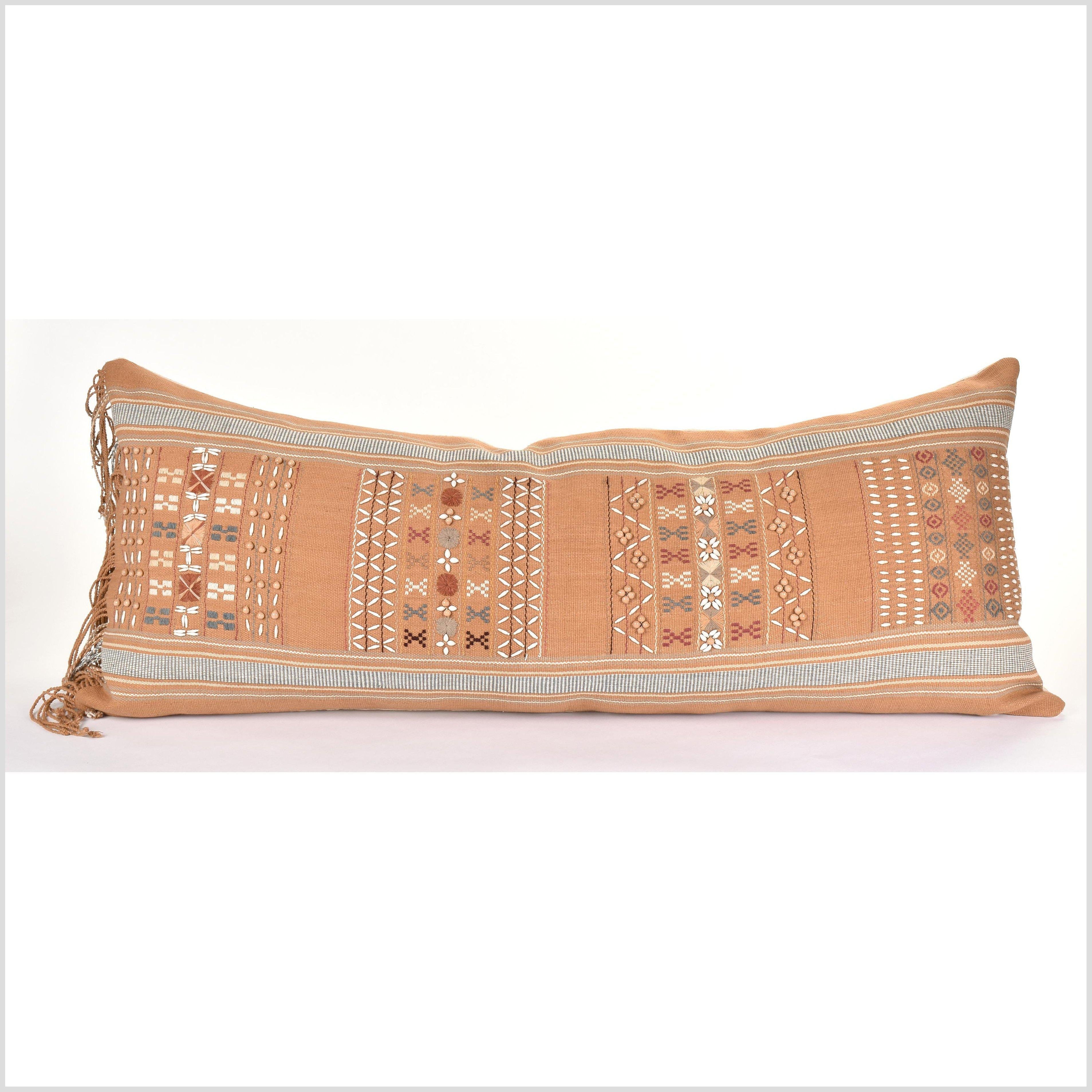 Red Rust Boho Lumbar Throw Pillow Cover 14X36, Decorative Long