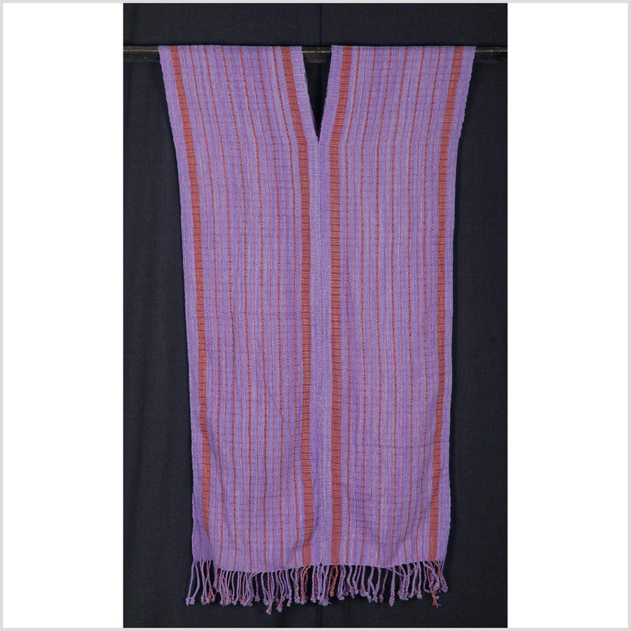 Hmong boho fabric ethnic tribal textile hilltribe Thailand throw fabric natural dye natural color purple red Karen pillow cotton 33 ZA70