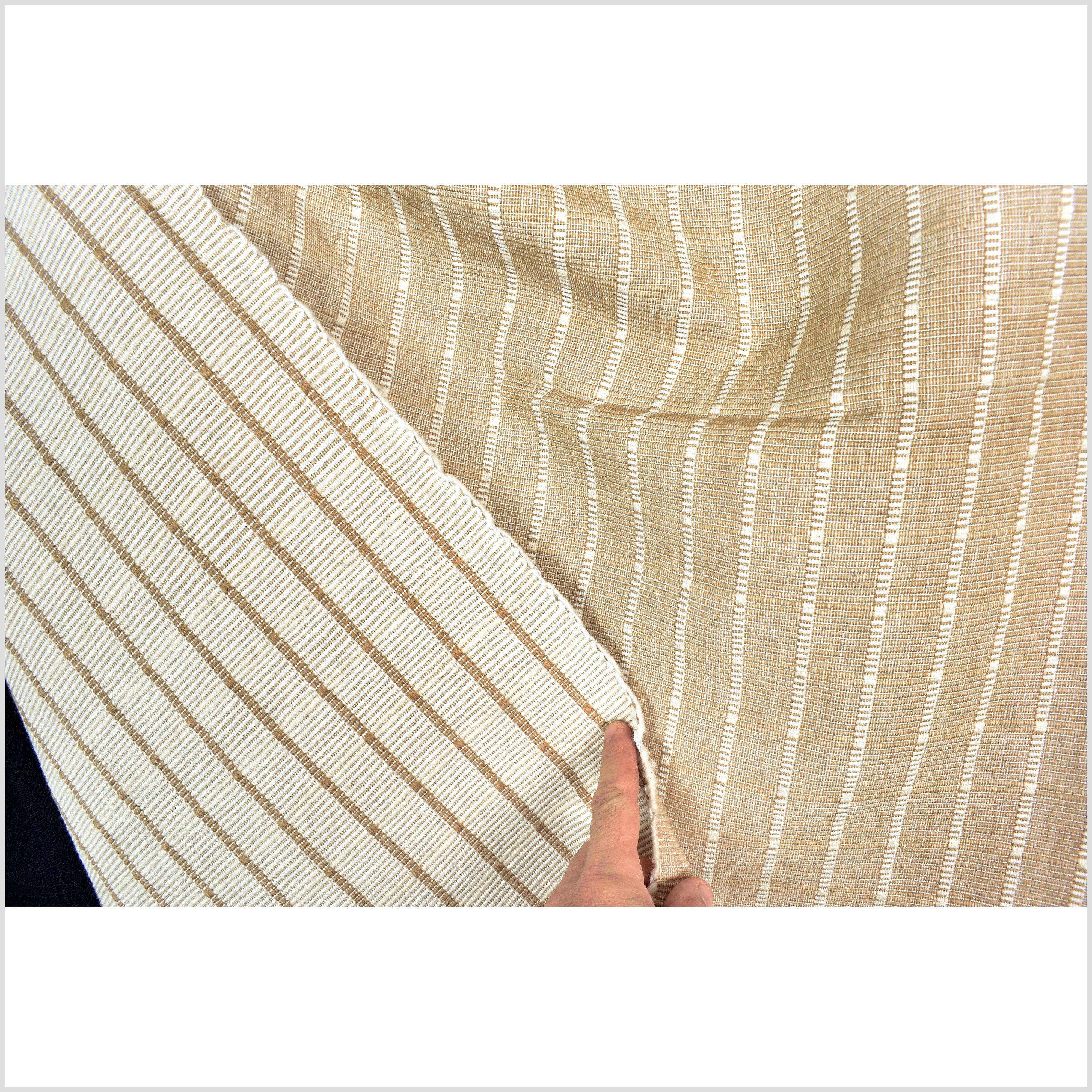 Grid Texture Cream Handwoven Fabric by the Yard