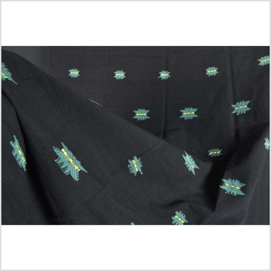 Naga ethnic blanket tribal tapestry black green yellow textile tribal home decor handwoven cotton bed throw star pattern boho cotton fabric AW111