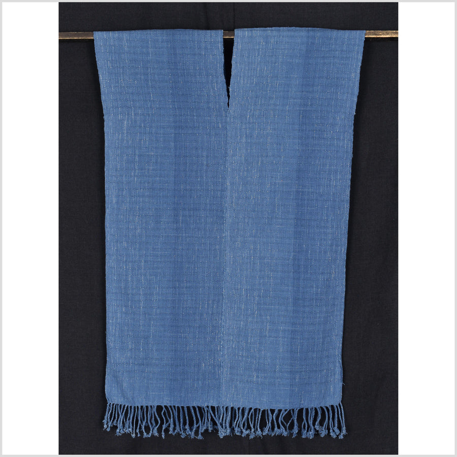 Natural organic dye cotton, handwoven neutral earth tone tribal textile, Karen Hmong fabric, Thai striped boho throw NN11