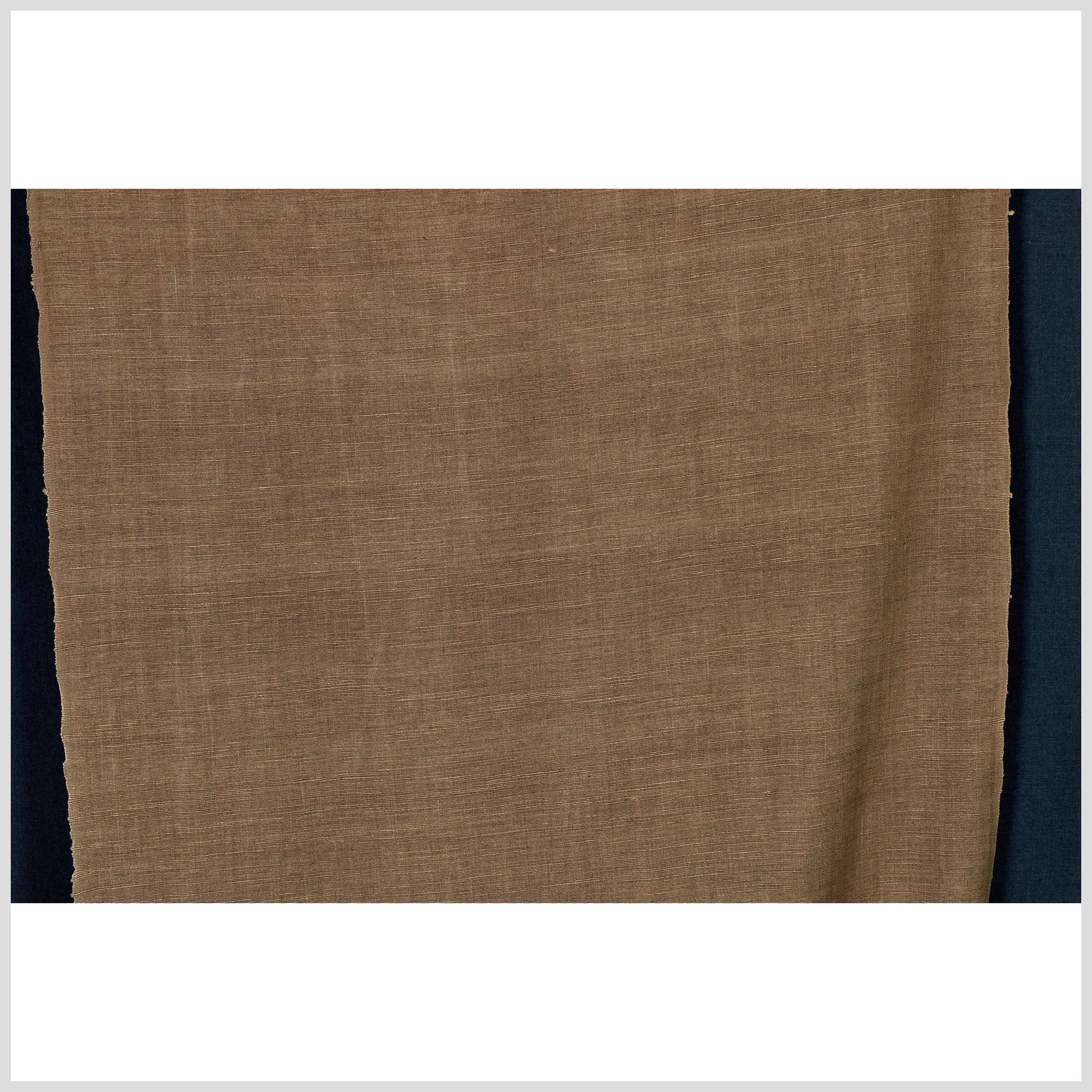 Textured handwoven, rust brown orange,100% cotton natural dye fabric,  medium-weight, per yard PHA159