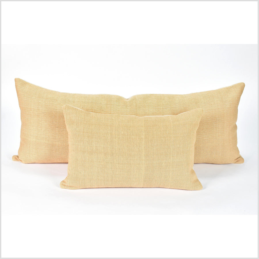 Warm camel color throw pillow, choose your size, handwoven tan brown cotton pillowcase, neutral and soft, minimalist home decor cushion QQ11
