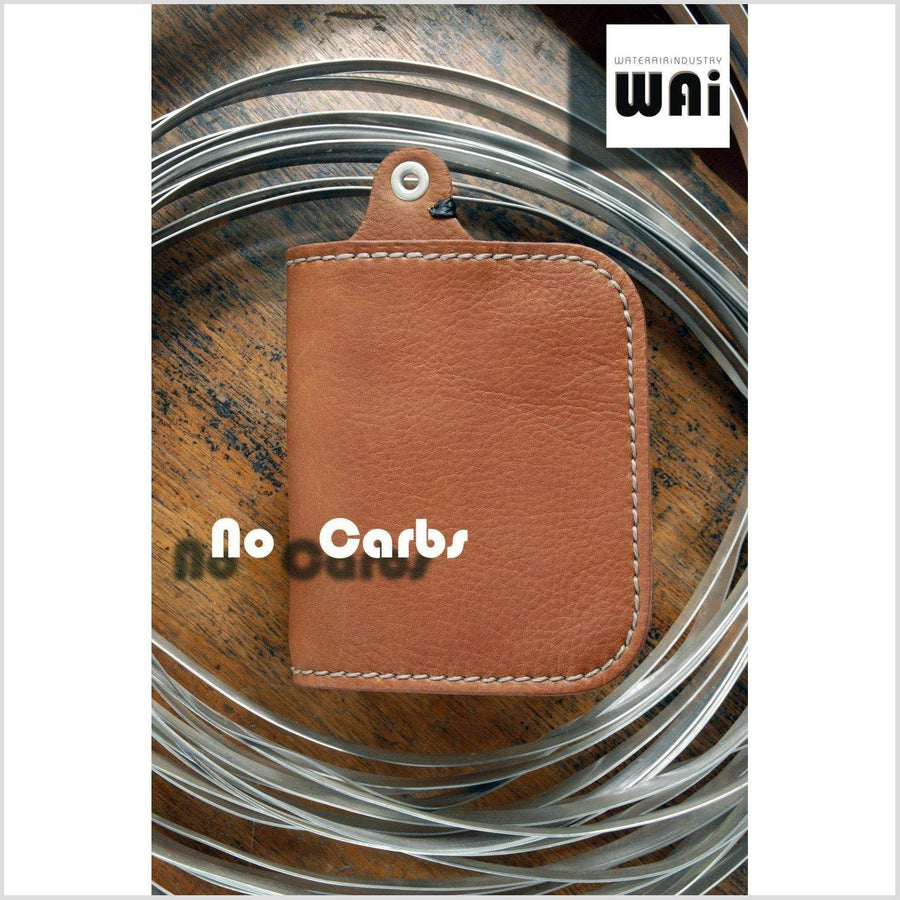 Man's zipper wallet, woman's leather wallet, leather money pouch, leather bifold wallet brown whiskey color, wallet chain wallet FREE SHIP.