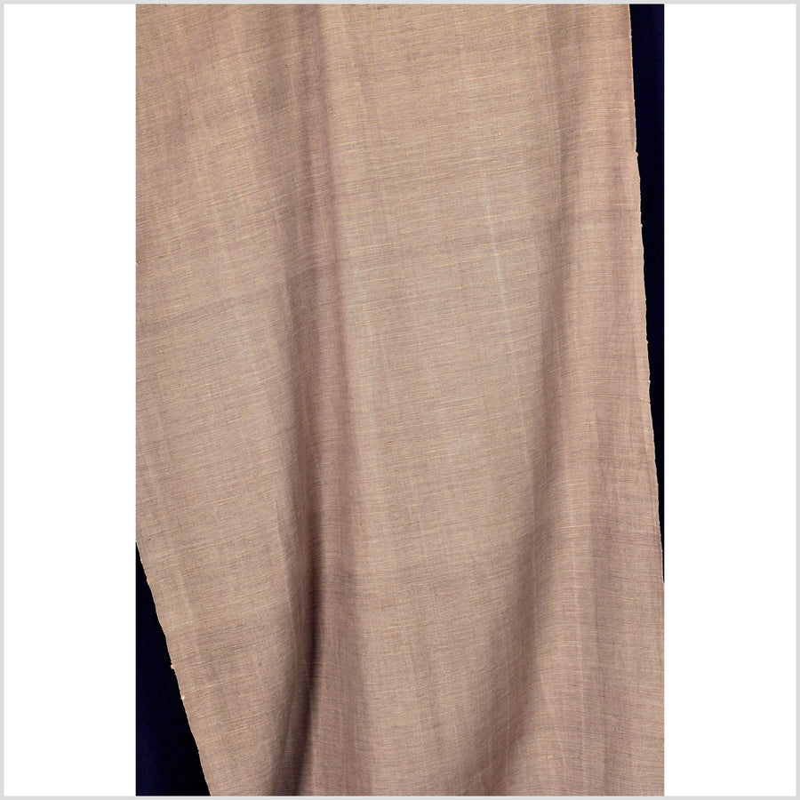 Textured, handwoven cafe au lait, brown,100% cotton natural dye fabric, medium-weight, luxurious and soft, sold per yard PHA336