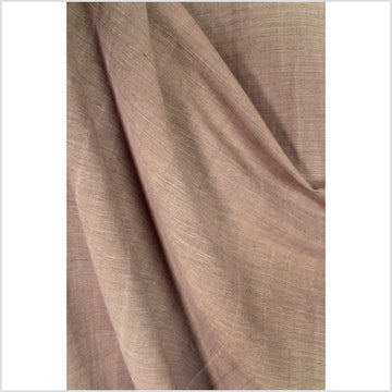 Textured, handwoven cafe au lait, brown,100% cotton natural dye fabric, medium-weight, luxurious and soft, sold per yard PHA336