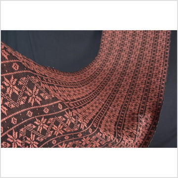 Pink Chin tribal textile brown home decor boho blanket, cotton fabric shoulder wrap hand woven table runner ethnic wall art tapestry CLE195