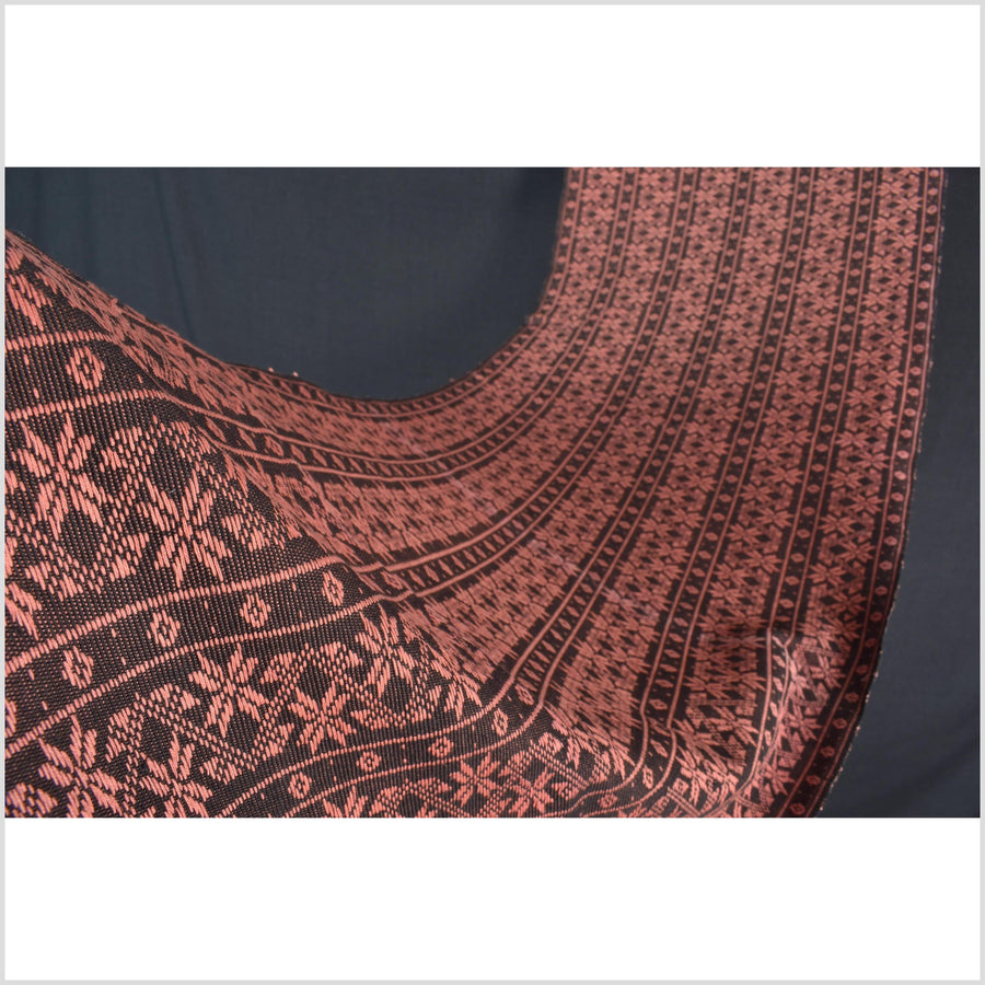 Pink Chin tribal textile brown home decor boho blanket, cotton fabric shoulder wrap hand woven table runner ethnic wall art tapestry CLE195