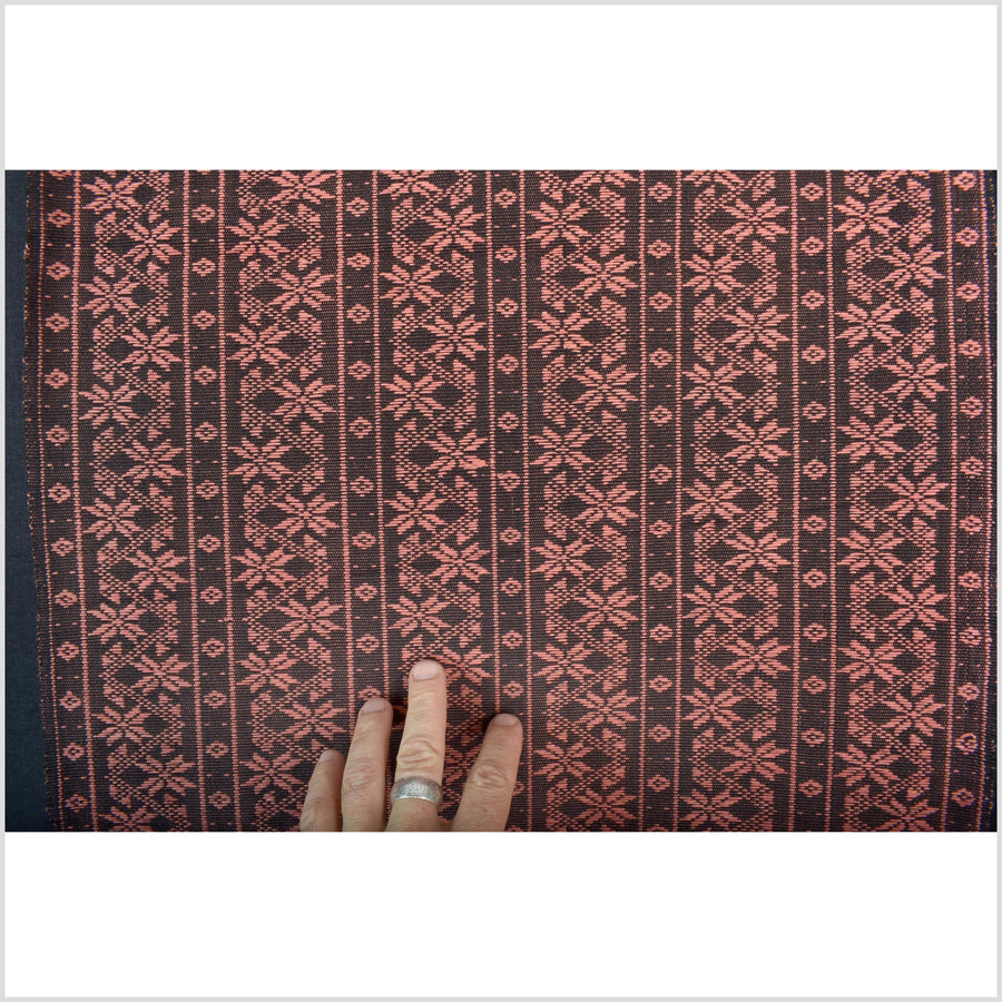 Pink Chin tribal textile brown home decor boho blanket, cotton fabric shoulder wrap hand woven table runner ethnic wall art tapestry CLE195