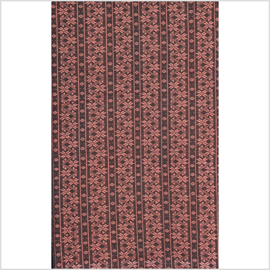 Pink Chin tribal textile brown home decor boho blanket, cotton fabric shoulder wrap hand woven table runner ethnic wall art tapestry CLE195