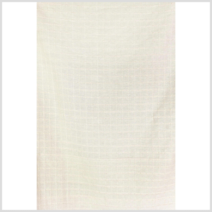 Unbleached, geometric pattern cotton, medium-weight, neutral beige color, natural cotton canvas, pillow supply, Fabric By The Yard PHA156