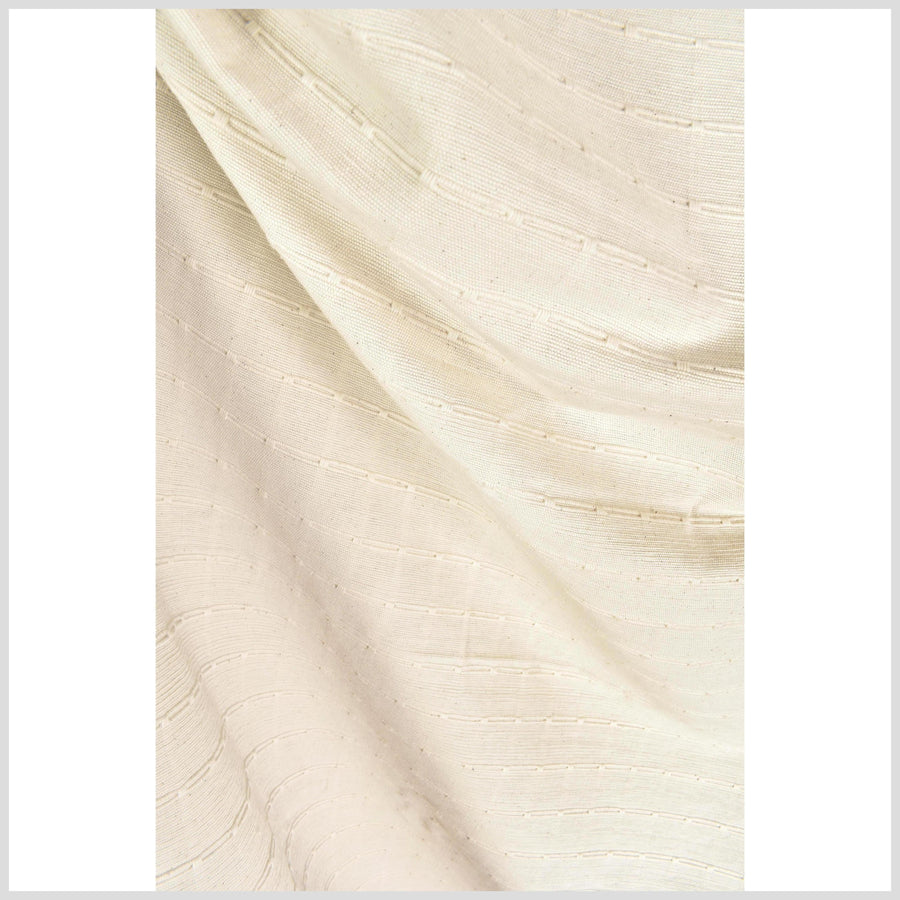 Unbleached, geometric pattern cotton, medium-weight, neutral beige color, natural cotton canvas, pillow supply, Fabric By The Yard PHA156