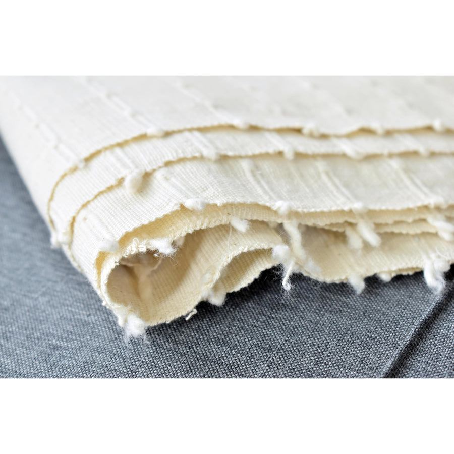 Unbleached, geometric pattern cotton, medium-weight, neutral beige color, natural cotton canvas, pillow supply, Fabric By The Yard PHA156