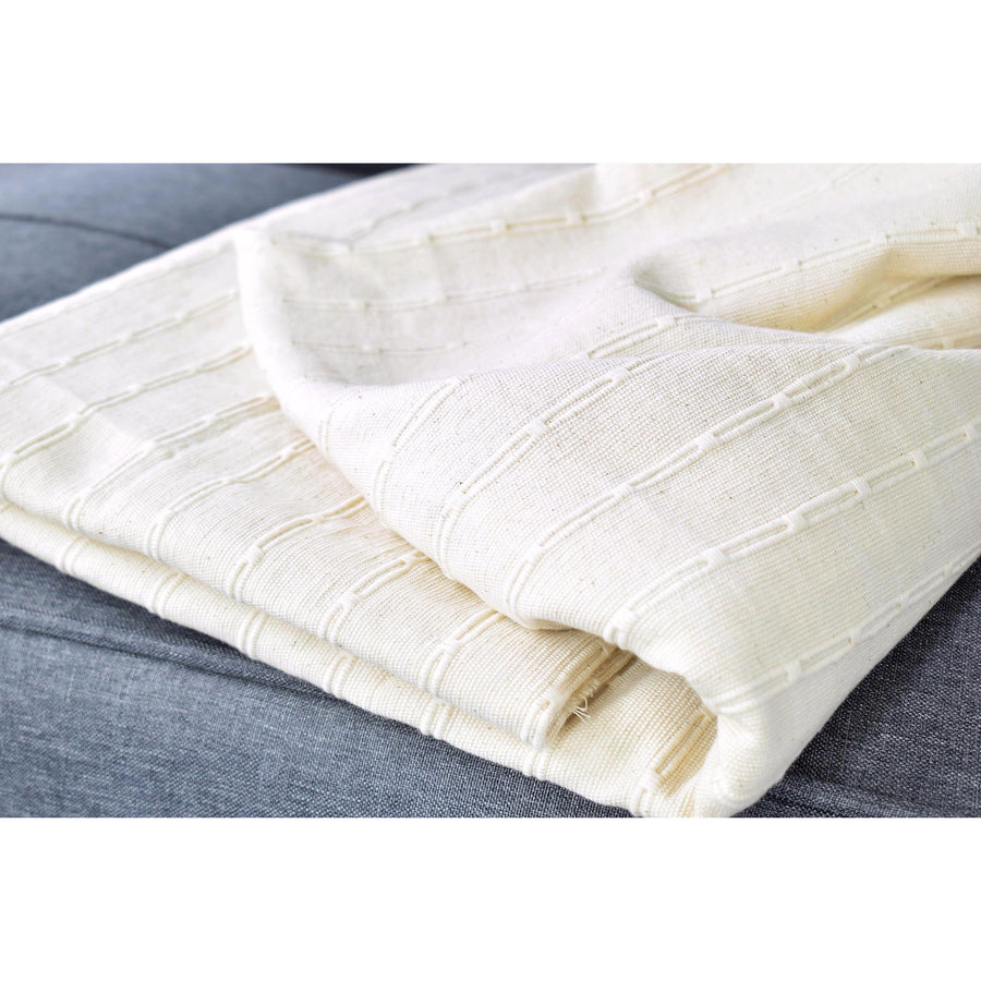 Unbleached, geometric pattern cotton, medium-weight, neutral beige color, natural cotton canvas, pillow supply, Fabric By The Yard PHA156