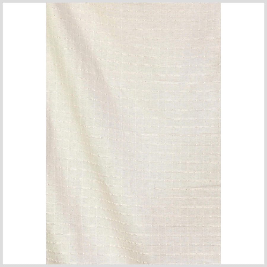 Unbleached, geometric pattern cotton, medium-weight, neutral beige color, natural cotton canvas, pillow supply, Fabric By The Yard PHA156