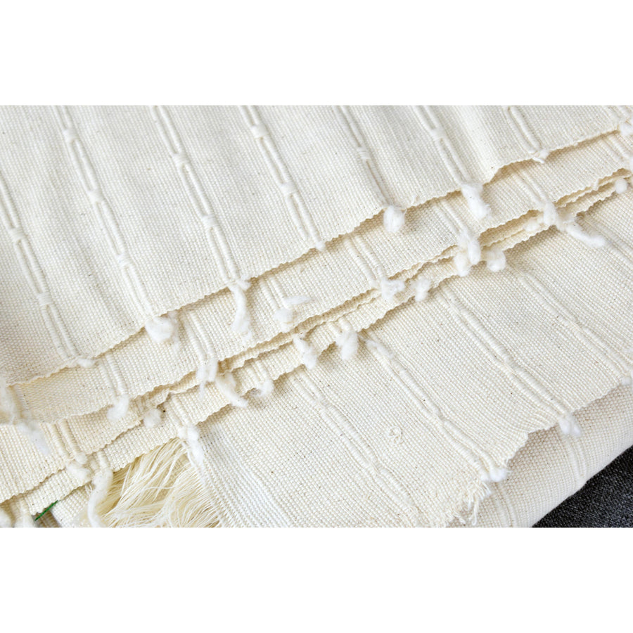 Unbleached, geometric pattern cotton, medium-weight, neutral beige color, natural cotton canvas, pillow supply, Fabric By The Yard PHA156