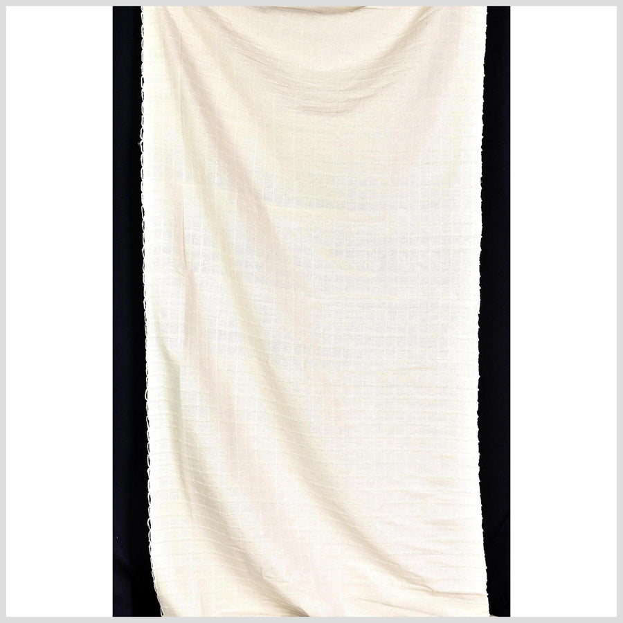 Unbleached, geometric pattern cotton, medium-weight, neutral beige color, natural cotton canvas, pillow supply, Fabric By The Yard PHA156