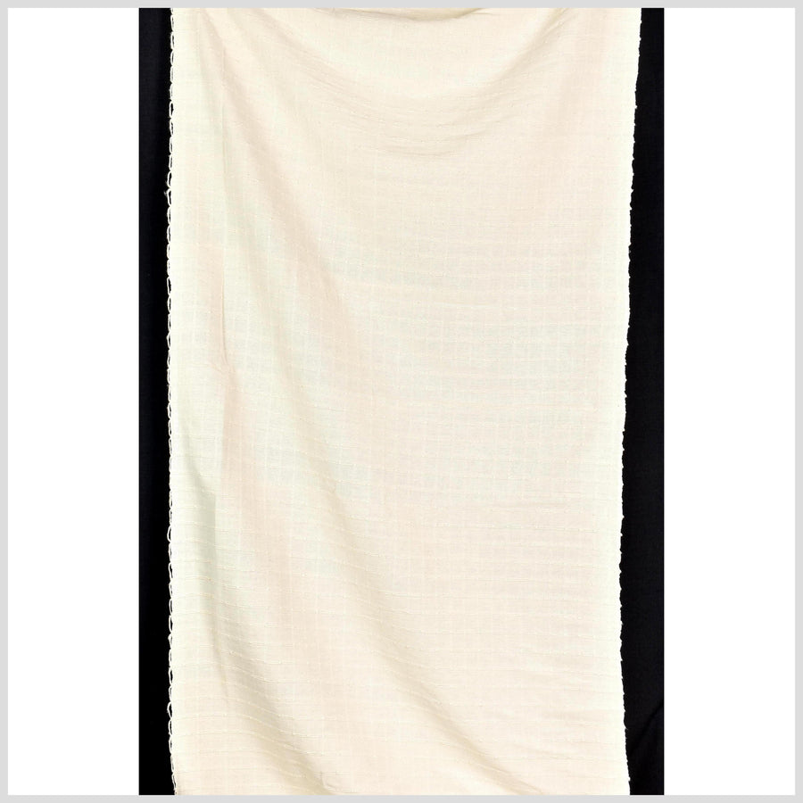 Unbleached, geometric pattern cotton, medium-weight, neutral beige color, natural cotton canvas, pillow supply, Fabric By The Yard PHA156