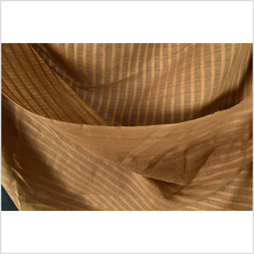 Warm rust brown woven cotton fabric, window pane pattern, light weight, semi sheer, fabric sold by the yard PHA379