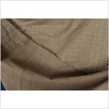 Cedar brown, geometric raised texture cotton canvas, handwoven, sturdy medium-weight, pillow supply, fabric 10 yards PHA424-10