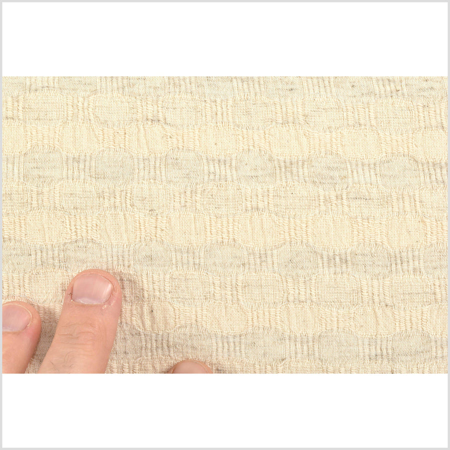 100% cotton 36 in. lumbar decorative pillow, neutral beige, cream striped pattern VV9