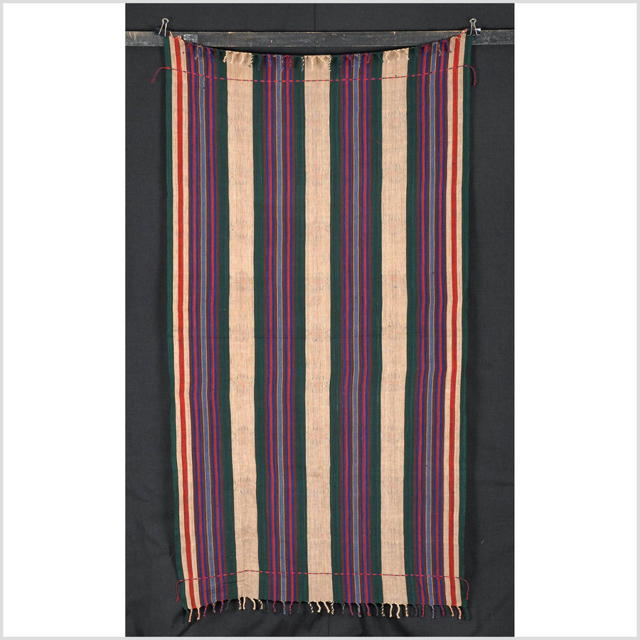 BOHO tribal textile naga bedspread ethnic bedspread, hill tribe blanket handwoven cotton Burma Myanmar India Nagaland ethnic home decor AM28