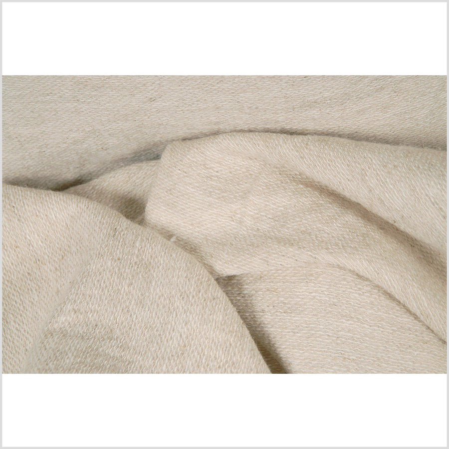 Bamboo linen cotton neutral unbleached fabric, beige cream super soft, per yard PHA16