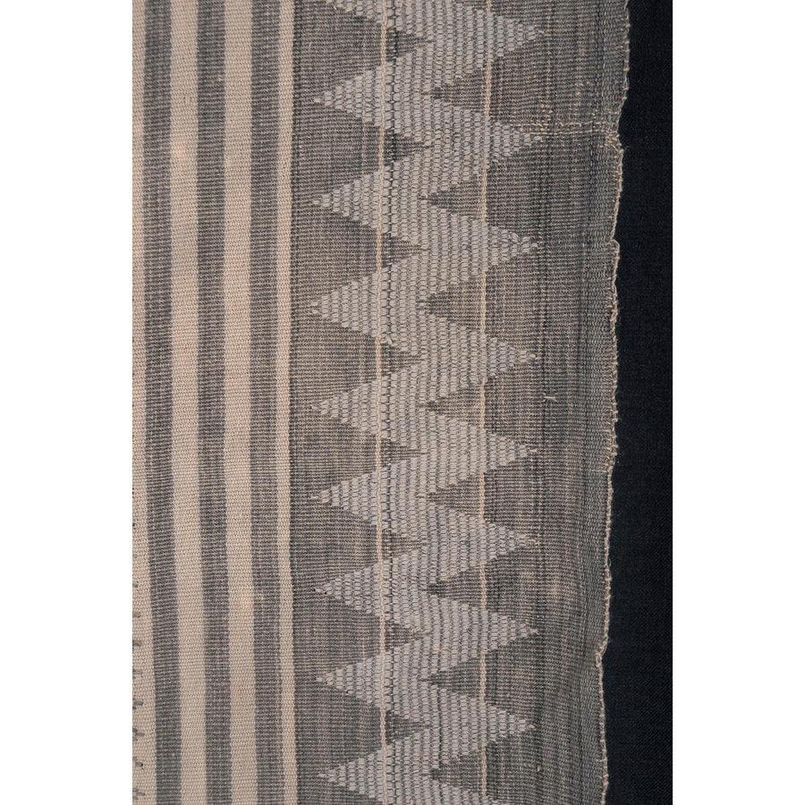 Copy of Naga Hmong boho tribal blanket neutral brown beige gray tan black distressed cotton vintage handwoven tapestry India textile runner fabric ethnic decor VB29a