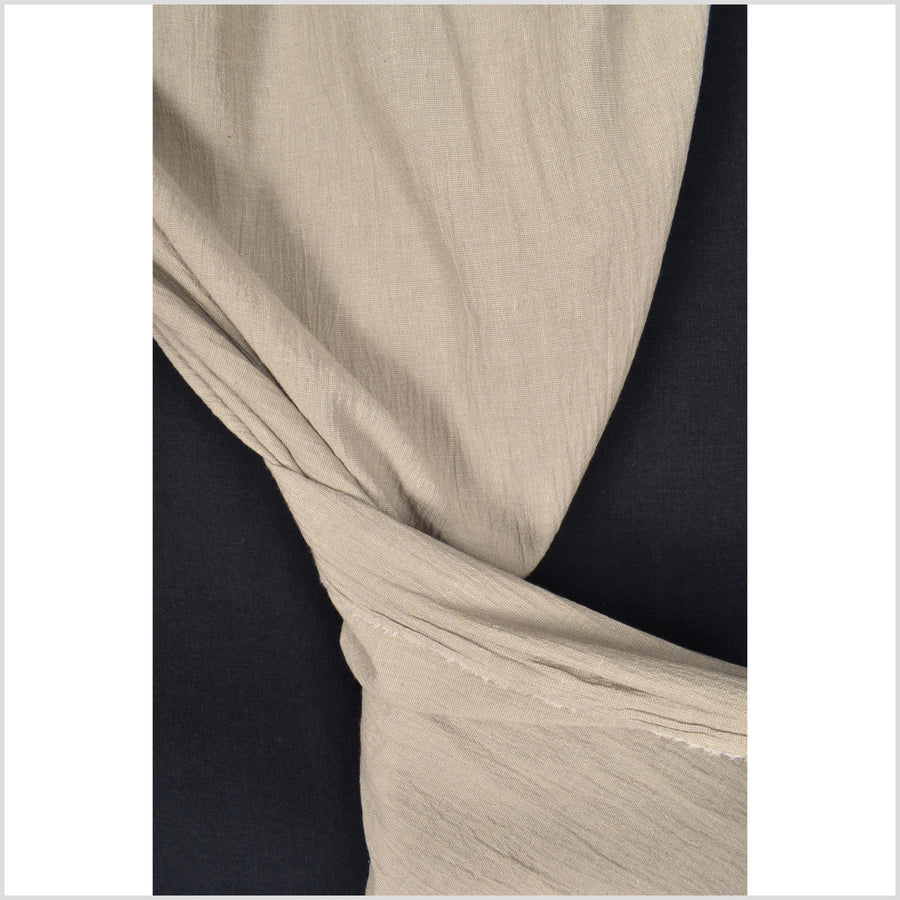 Cotton and linen lightweight muslin in neutral beige, per yard PHA56