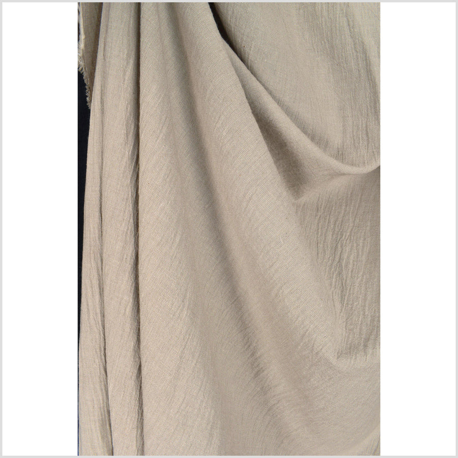 Cotton and linen lightweight muslin in neutral beige, per yard PHA56