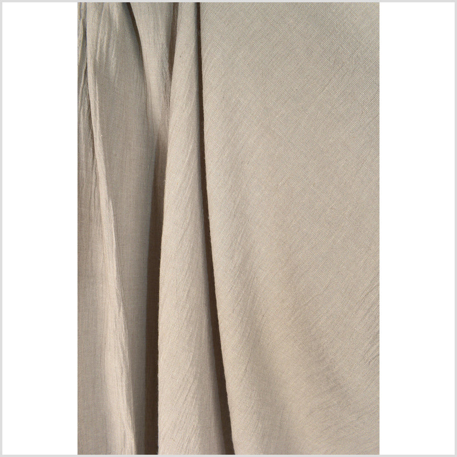 Cotton and linen lightweight muslin in neutral beige, per yard PHA56