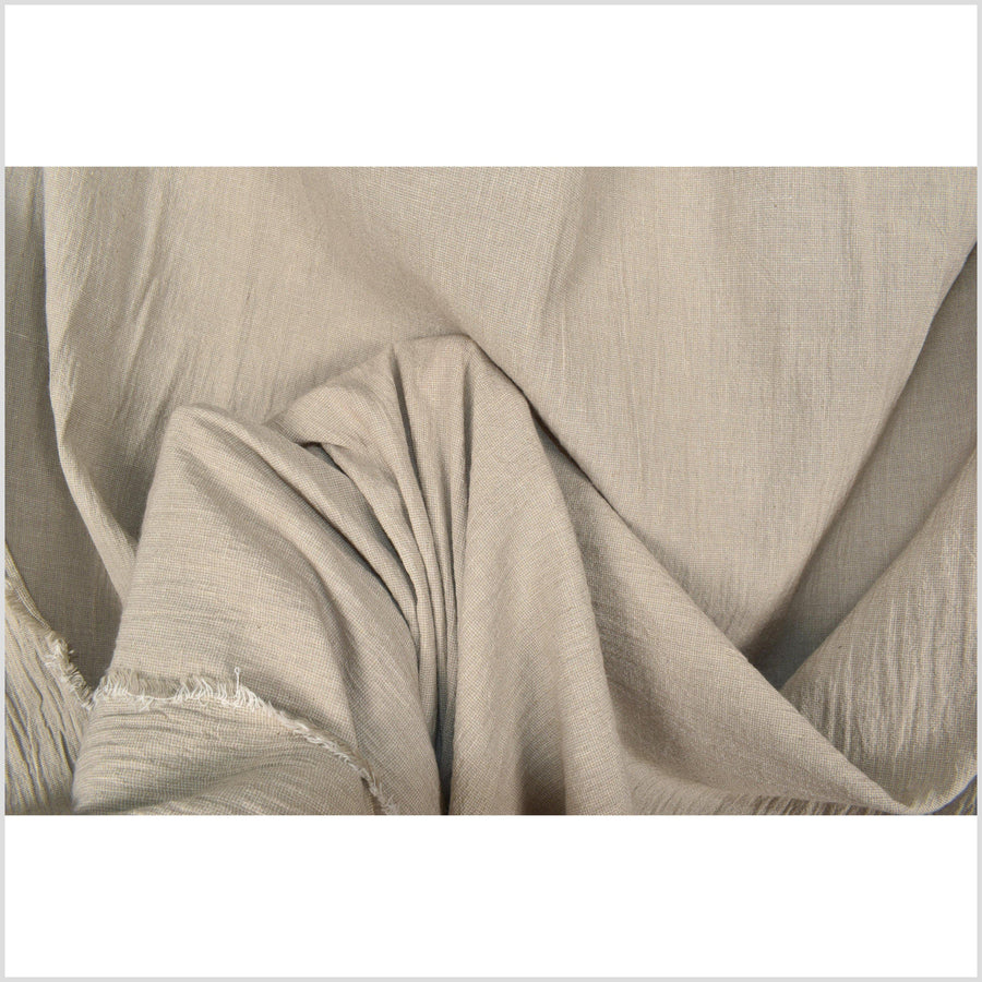 Cotton and linen lightweight muslin in neutral beige, per yard PHA56