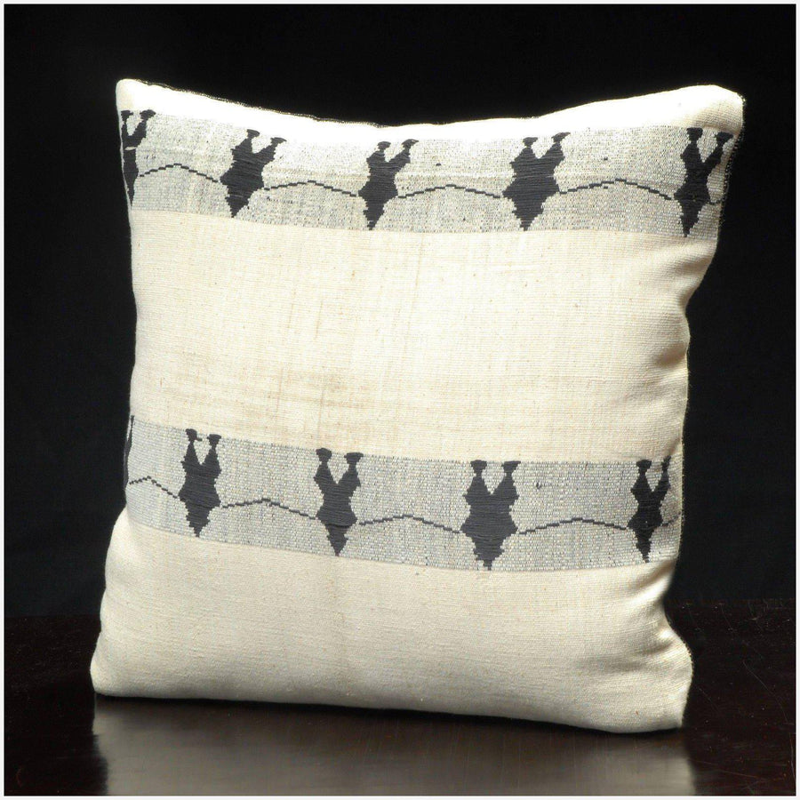 Ethnic decorative pillow rare Naga tribal textile hand woven BOHO cotton PIL10