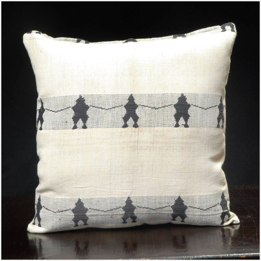 Ethnic decorative pillow rare Naga tribal textile hand woven BOHO cotton PIL10