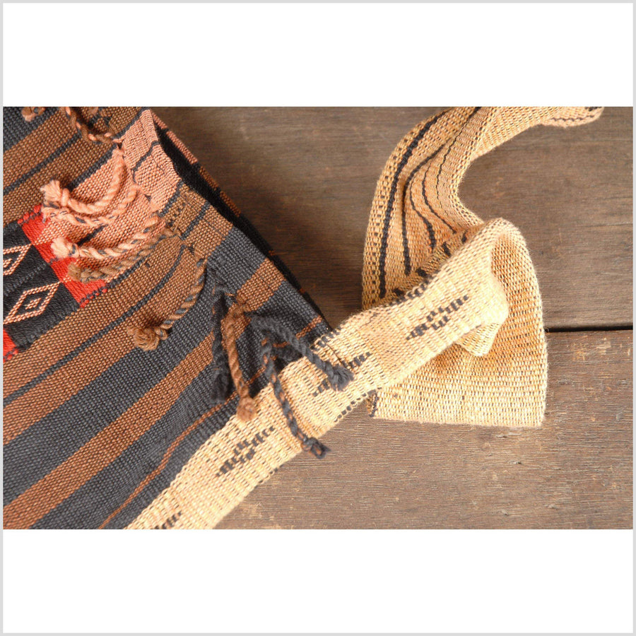 Ethnic tribal shoulder bag boho handbag boho purse tribal textile ethnic blanket cross body bag Naga Chin textile cotton handmade tot 4 MS33