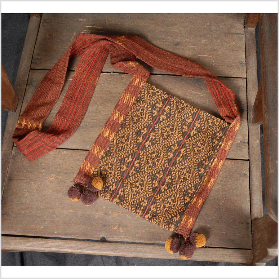 Ethnic tribal shoulder bag boho handbag boho purse tribal textile ethnic blanket cross body bag Naga Chin textile cotton handmade tot 4 MS34