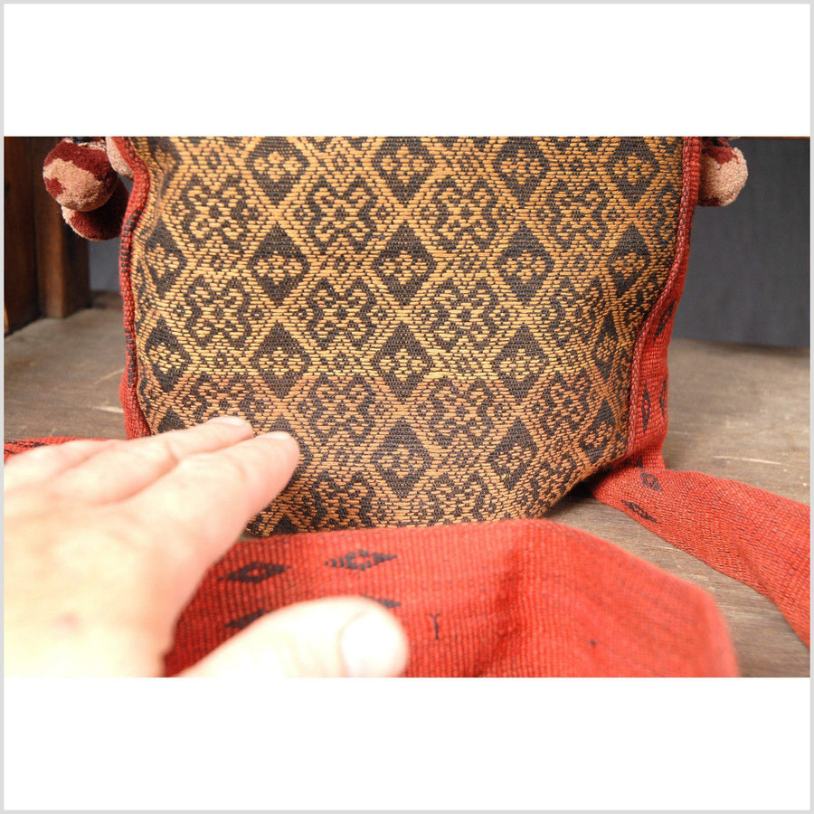 Ethnic tribal shoulder bag boho handbag boho purse tribal textile ethnic blanket cross body bag Naga Chin textile cotton handmade tot 4 MS35