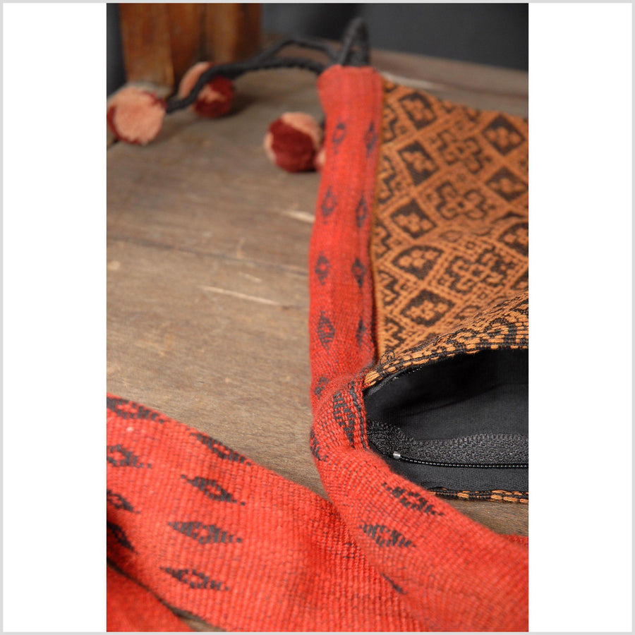 Ethnic tribal shoulder bag boho handbag boho purse tribal textile ethnic blanket cross body bag Naga Chin textile cotton handmade tot 4 MS35