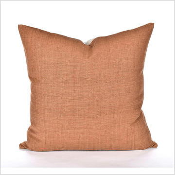 Gorgeous rust copper brown handwoven pillowcase, farmhouse style, textured cotton organic dye, luxury cushion choose square or lumbar LL31