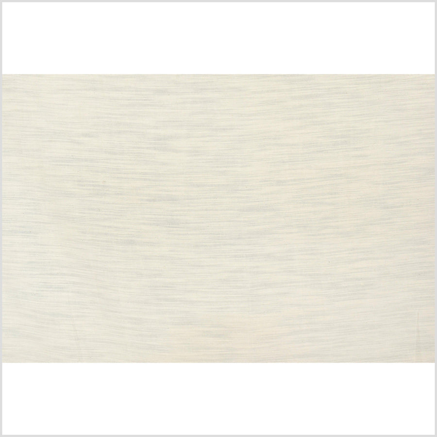 Handwoven, ivory white, 100% cotton neurtral earth tone fabric, medium-weight, per yard PHA93