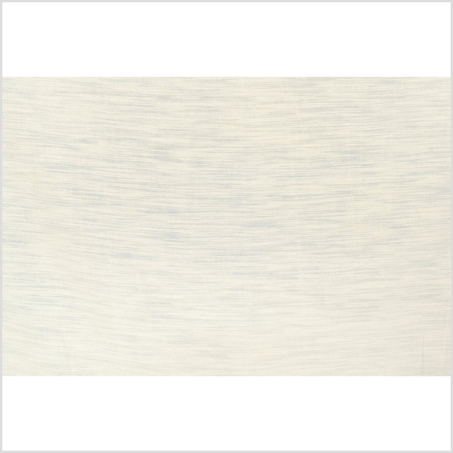 Handwoven, ivory white, 100% cotton neurtral earth tone fabric, medium-weight, per yard PHA93