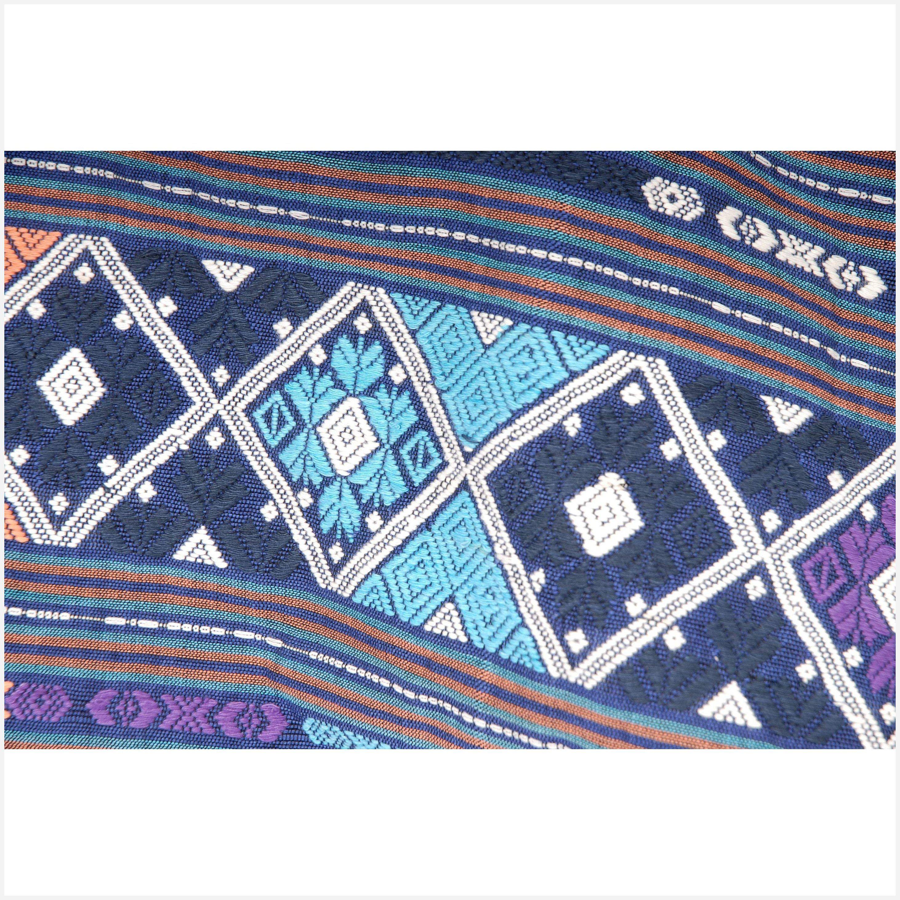 Outlets Blue Hmong Skirt Fabric | Vintage Cotton Handwoven Textiles, Indigo Batik Tribe Cloth, Whole Roll Table Runner Fabrics, Upholstery Textiles