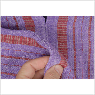 Hmong boho fabric ethnic tribal textile hilltribe Thailand throw fabric natural dye natural color purple red Karen pillow cotton 33 ZA70