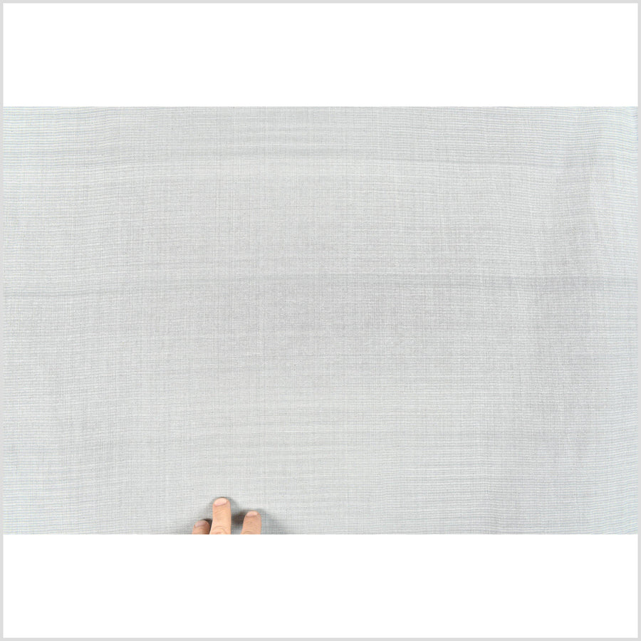 Light gray/dark gray delicate pinstripe pattern, handwoven cotton fabric, organic dye, Thailand craft supply PHA247