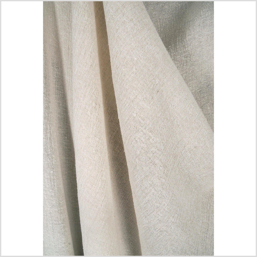Lightweight cotton and hemp neutral beige sheer gauzy fabric, sold by the yard PHA8