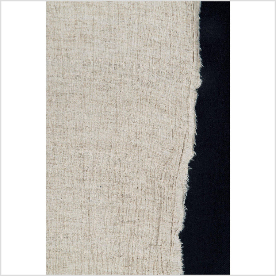 Lightweight cotton and linen beige gray neutral fabric, textured, mottled, snake skin, Thailand sewing craft, sold by the yard PHA9