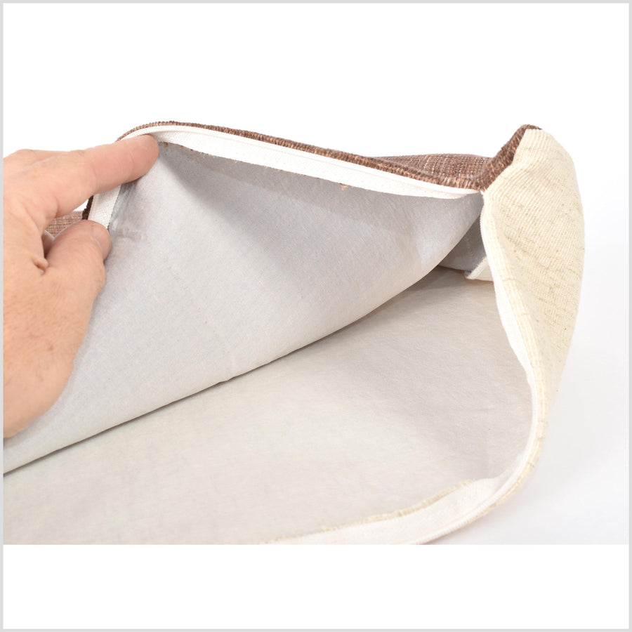 Modern boho cotton pillowcase, square or lumbar, black white gray geometric pattern, double-sided cushion, choose size shape QQ59