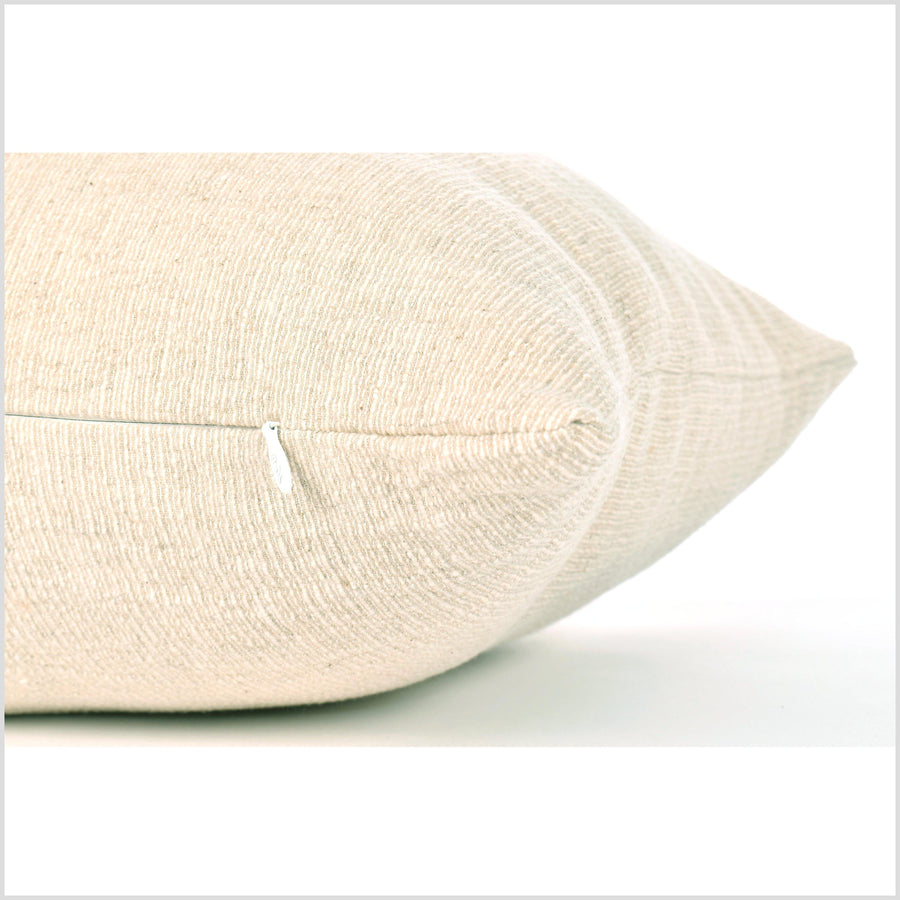 Modern long cotton 36 inch lumbar pillowcase in beautiful natural hemp and linen, double-sided, PP70B